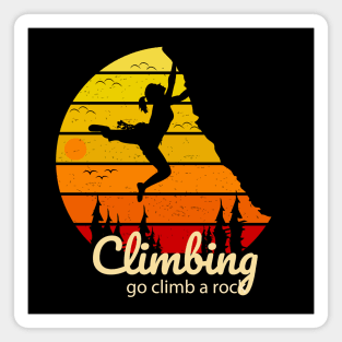 climbing go climb rock Magnet